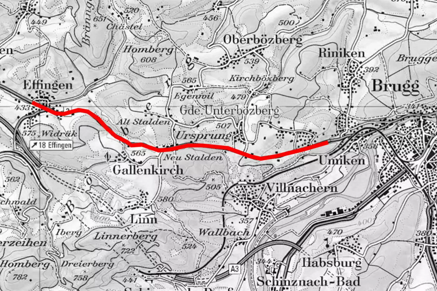 Road Safety Audit (RSA), Bözbergstrasse K116 Brugg, Effingen Emch+Berger