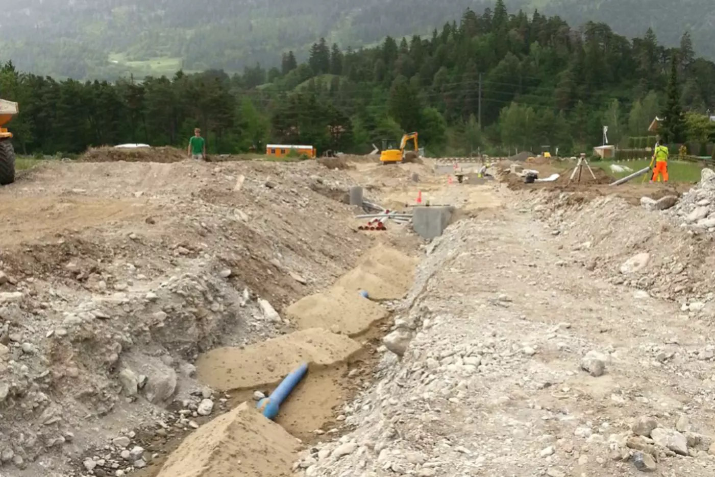 Quartiererschliessung Caschners, Bonaduz: Werkleitungsverlegung