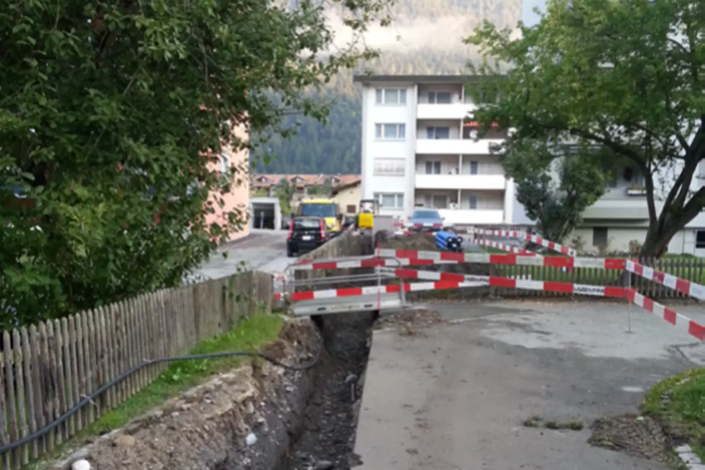 Wasserleitung Rieven Pavillon, Domat/Ems: Neue Wasserleitung