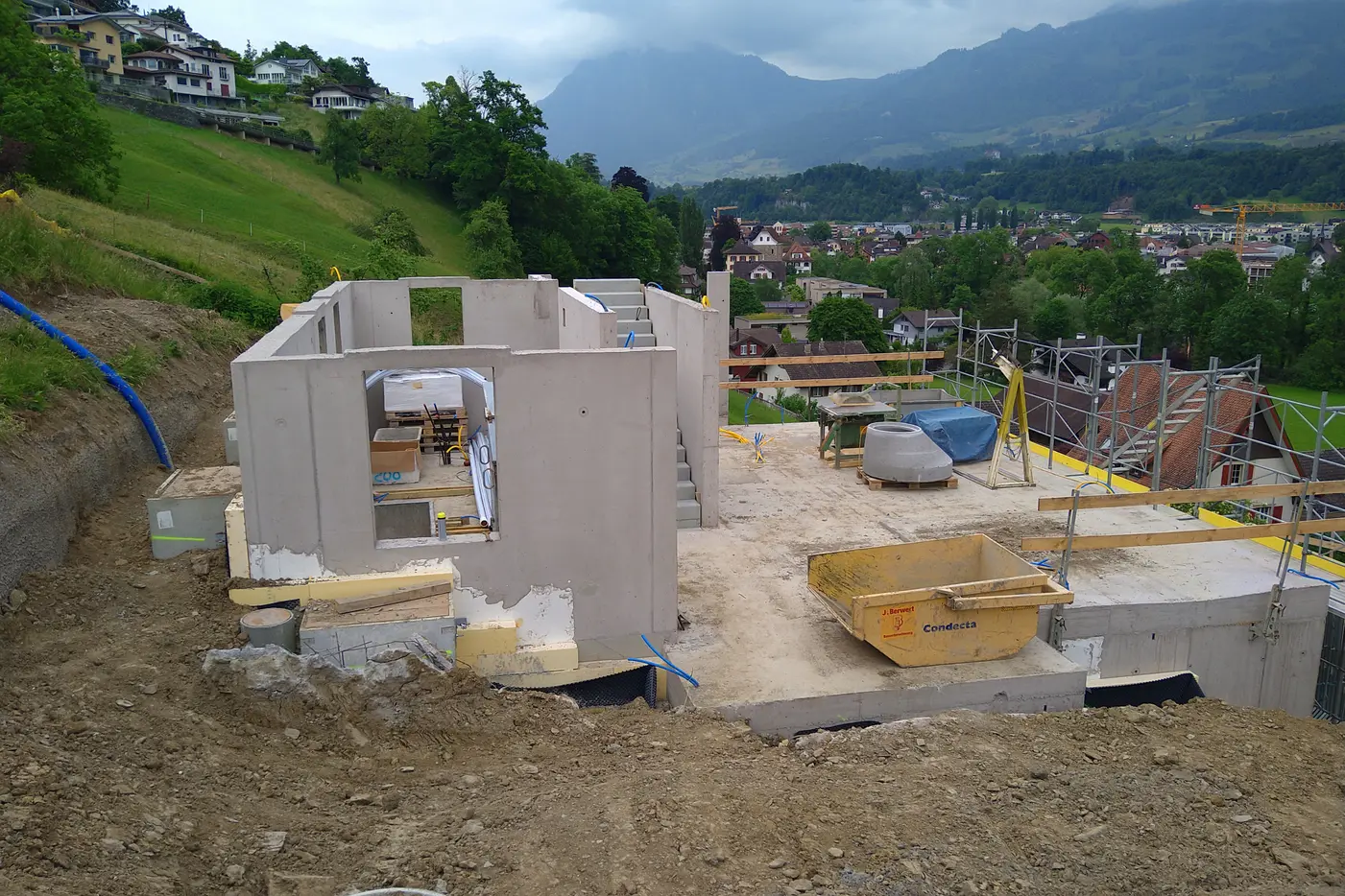 Haus A bis zum 2.OG / Decke OG Haus B