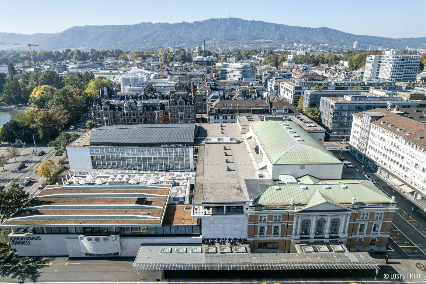 Luftaufnahme Konzert- und Tonhalle Zürich