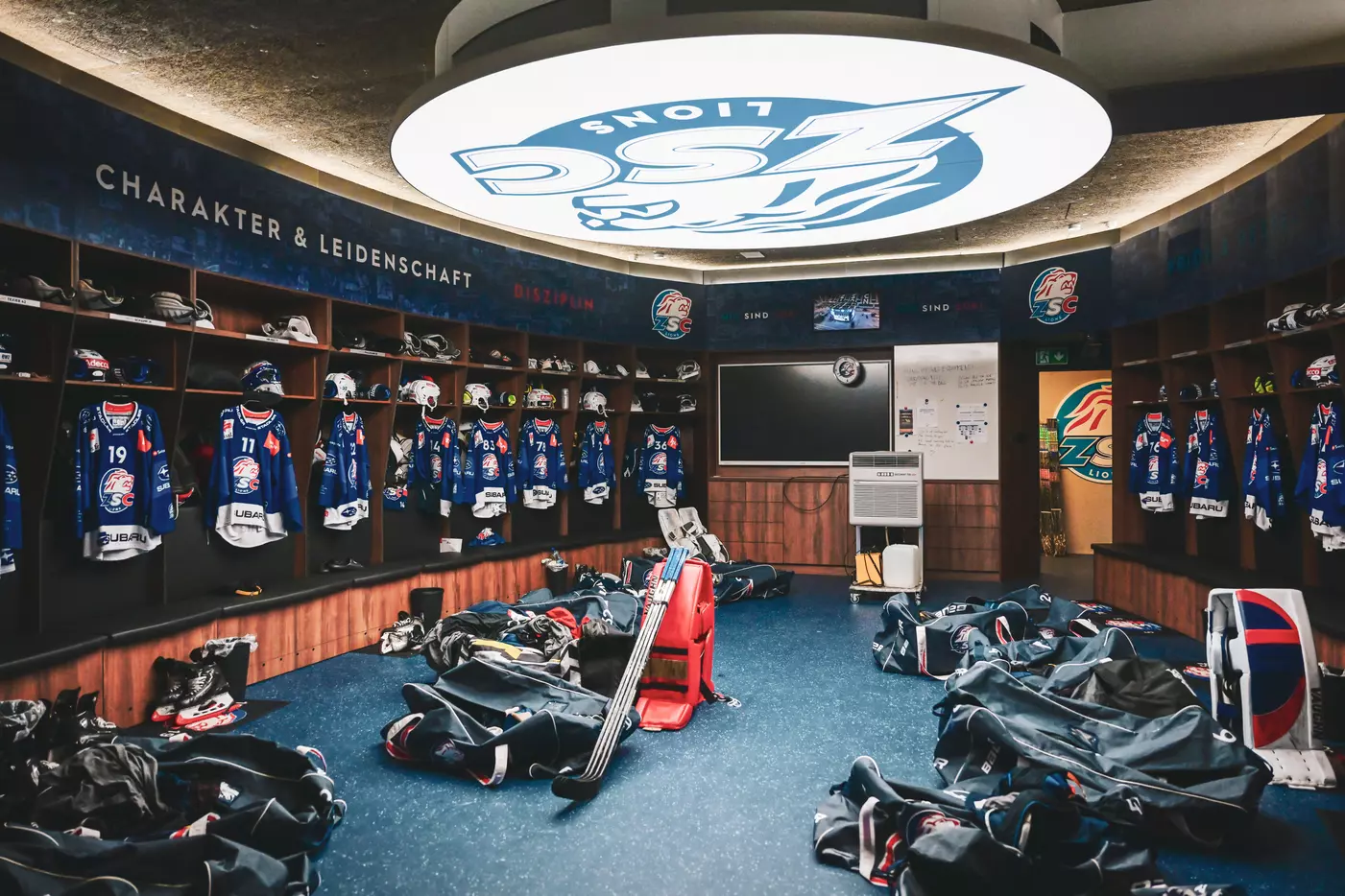 Garderobe im Eishockeystadion Swiss Life Arena, Zürich Altstetten ©ZSC Lions AG