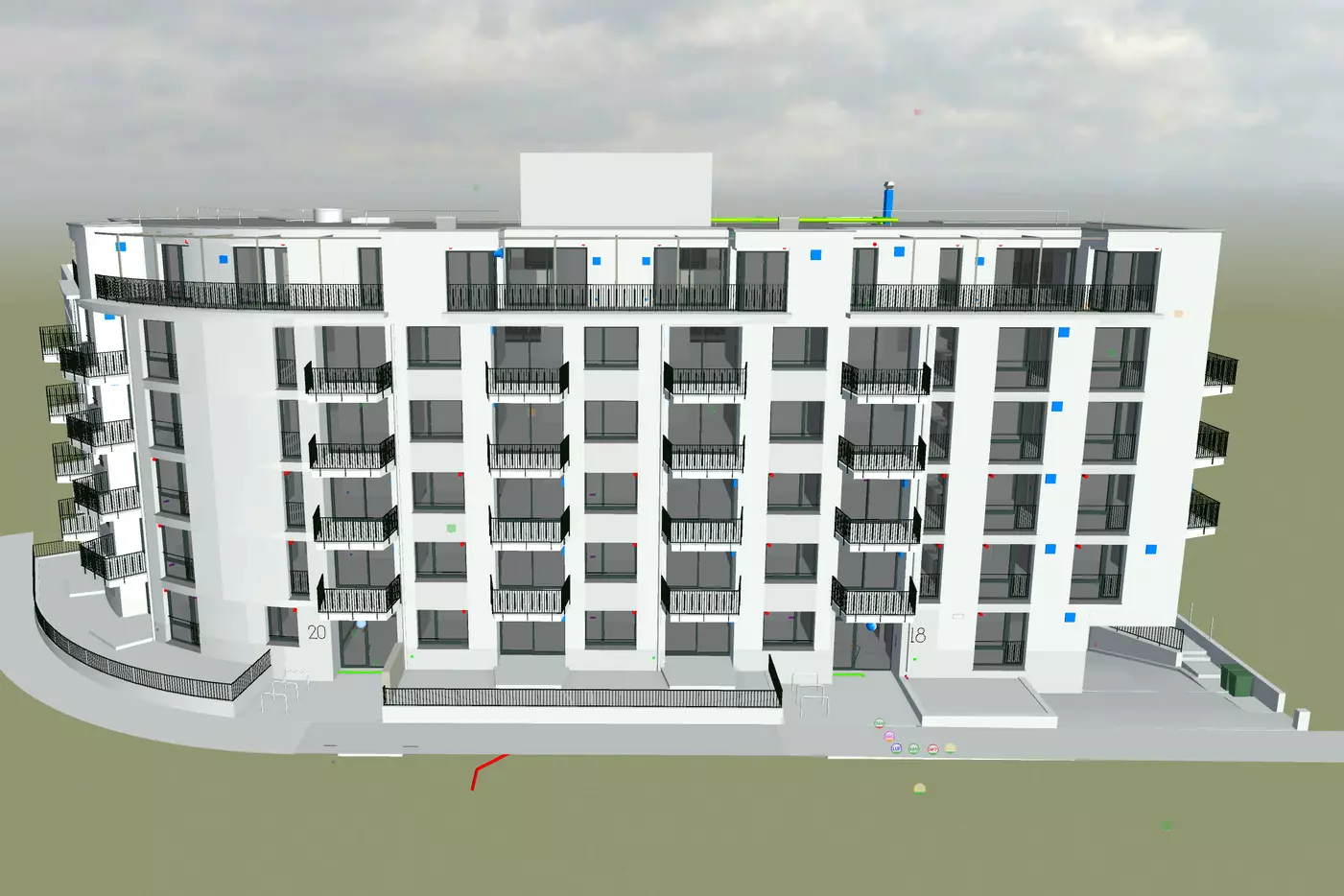 BIM Visualisierung Eibenstrasse 18+20, Zürich