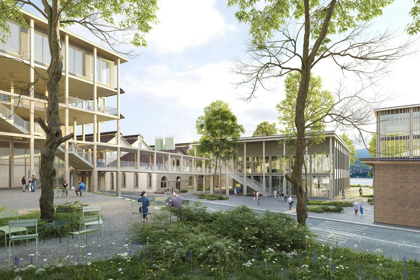 Visualisierung Kantons- und Berufsfachschule Uetikon am See (VPA Architektur AG)