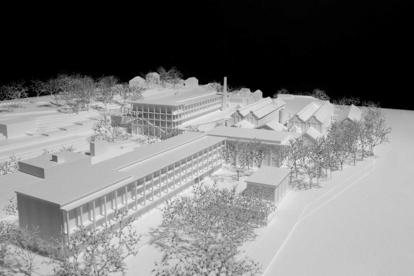 Modellbild Kantons- und Berufsfachschule Uetikon am See (VPA Architektur AG)