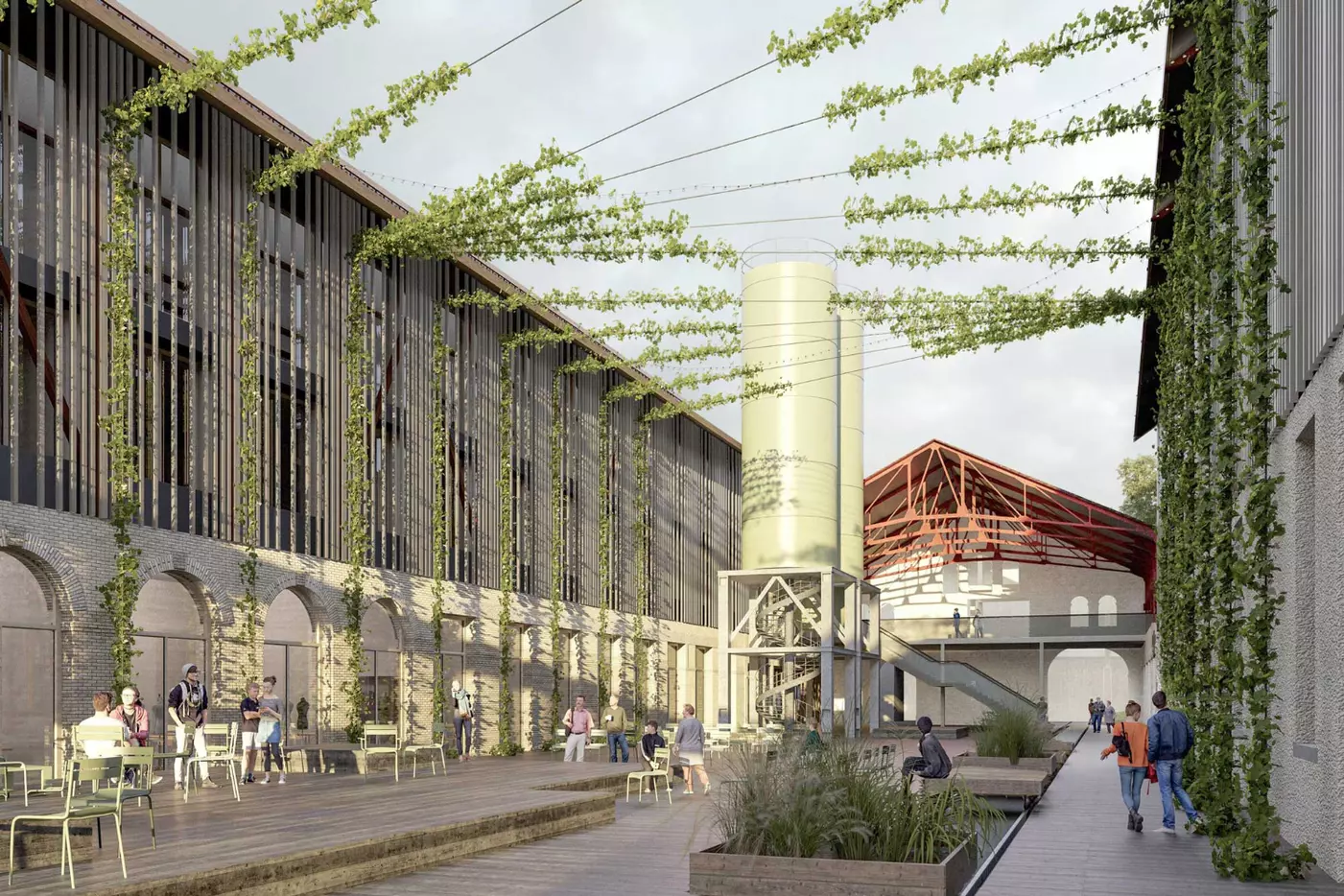Visualisierung Kantons- und Berufsfachschule Uetikon am See (VPA Architektur AG)