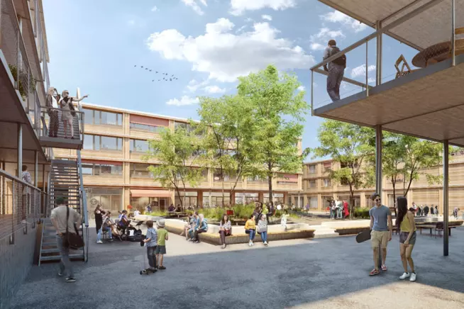 Visualisierung Überbauung Campus Sadtsägi St.Gallen
