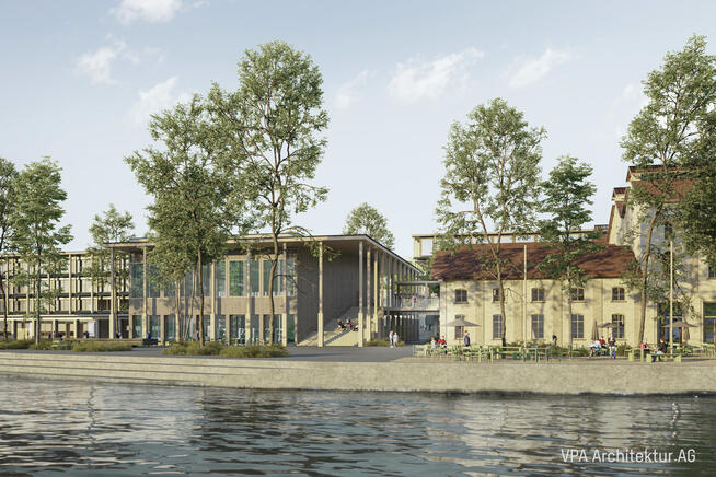 Visualisierung Kantons- und Berufsfachschule CU-Areal, Uetikon am See (VPA Architektur AG)