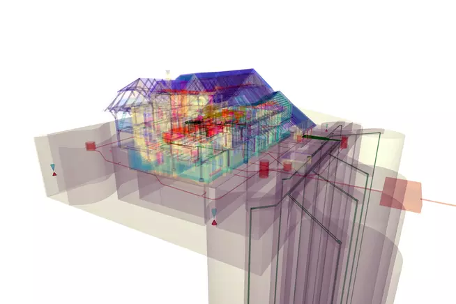 BIM-Modell Tagesschule Wysslochgut Bern
