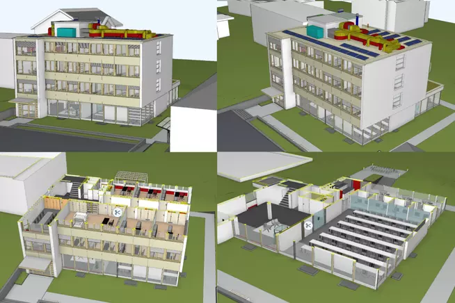 BIM-Pläne des Sitzes der OTIF, Gryphenhübeliweg 30, Bern