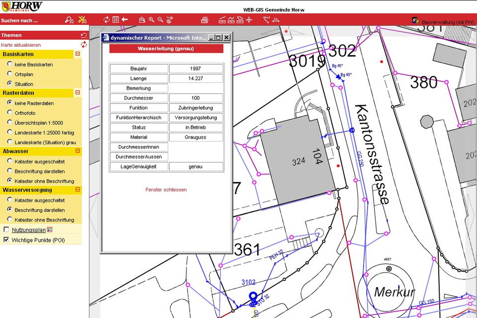 WEBGIS der Gemeinde Horw Emch+Berger